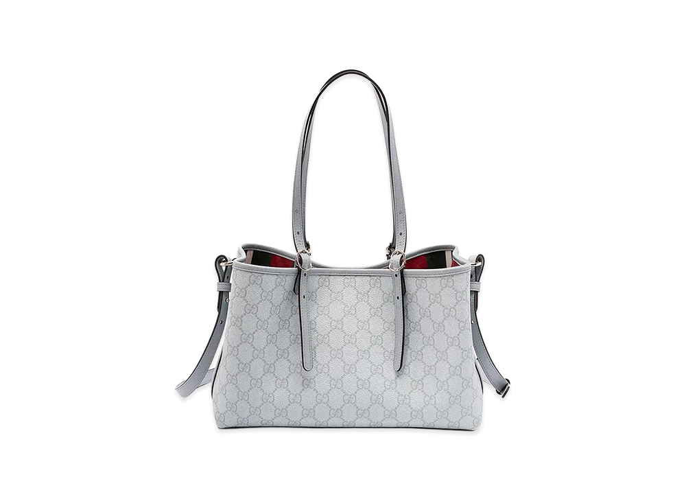 GUCCI Women's Printed Canvas GG Emblem Shoulder Bag "Light Blue"