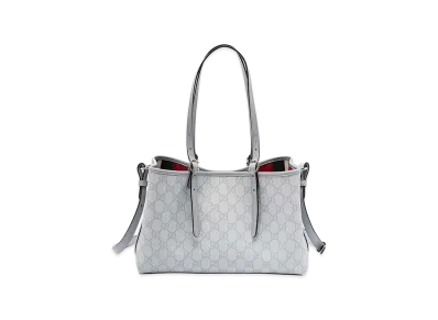 GUCCI Women's Printed Canvas GG Emblem Shoulder Bag "Light Blue"