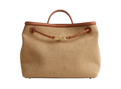 Bottega Veneta Large Andiamo "Cane Sugar/Light Wood/Fondant"