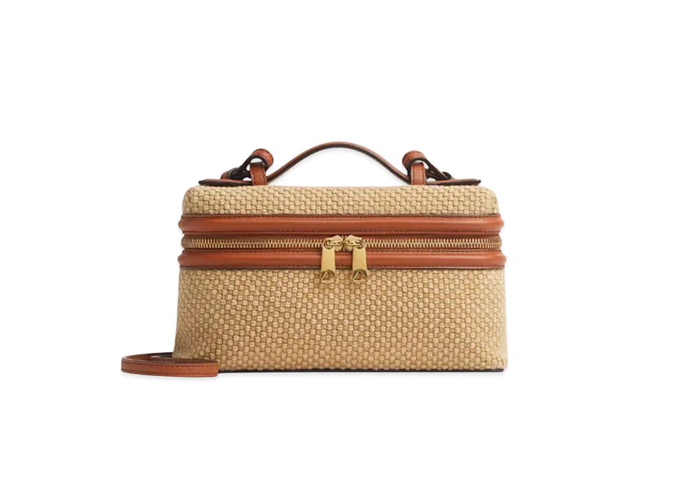 Bottega Veneta Bang Bang Vanity Case "Cane Sugar/Light Wood/Fondant"