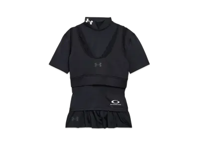 BALENCIAGA x Under Armour Women's Crewneck Layered Short Sleeve Top "Black"