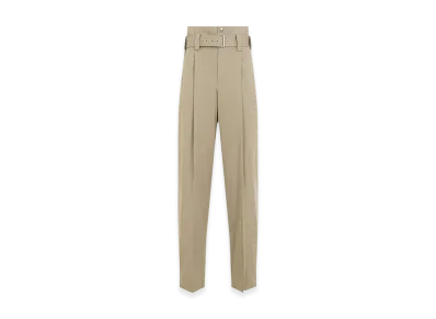 Bottega Veneta Women's High Waist Belted Trousers "Beige"