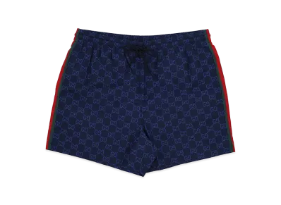 GUCCI 'Nastro Web' GG And '' Swimsuits "Blue"