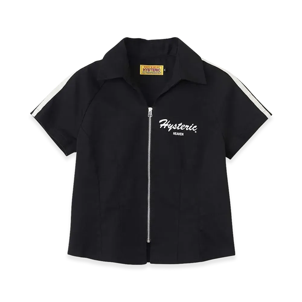 HYSTERIC GLAMOUR Women's Every Day Holiday Racing Shirt "Black"