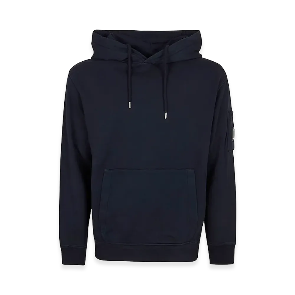 C.P. Company Cotton Diagonal Fleece Hooded Lens Sweatshirt "Total"