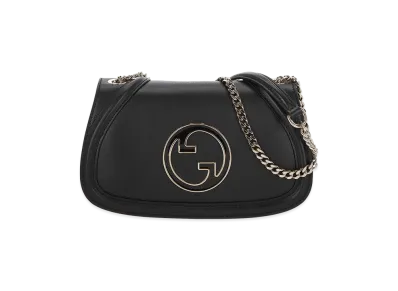 GUCCI Women's Leather Gucci Blondie Shoulder Bag "Black"