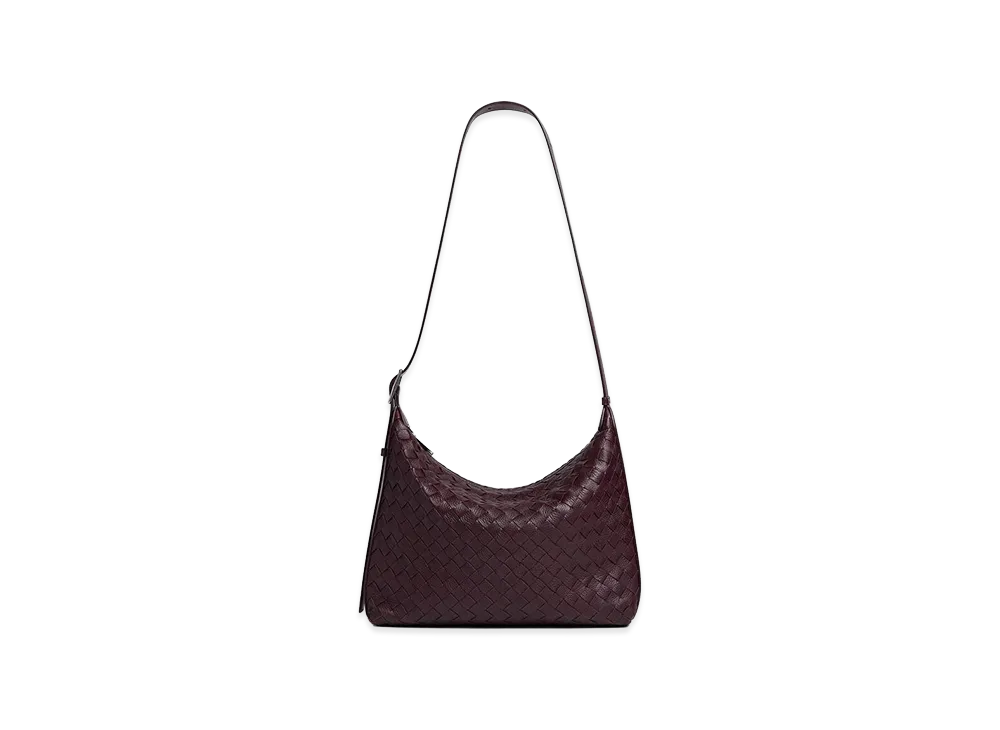 Bottega Veneta Small Traveller "Dark Barolo"