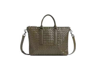 Bottega Veneta Intrecciato Soft Briefcase "Cypress"