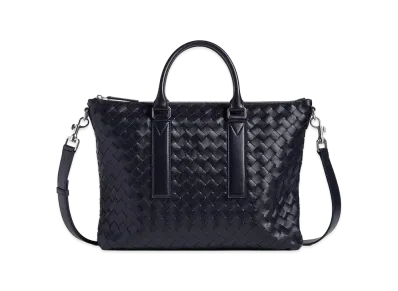 Bottega Veneta Intrecciato Soft Briefcase "Nocturnal"