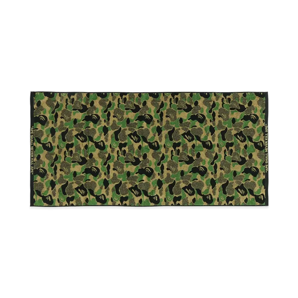 A BATHING APE ABC Camo Bath Towel "Green"