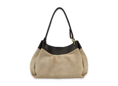 Bottega Veneta Women's Two-Tone Suede Ad Leather Maxi Parachute Shopping Bag "Multicolor"