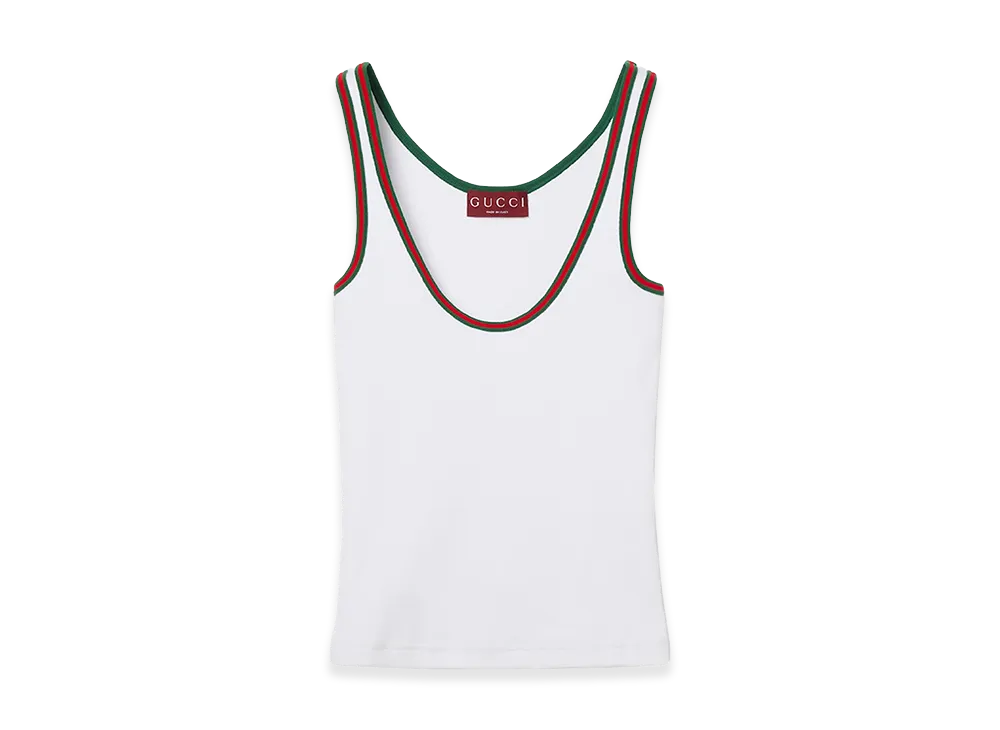 GUCCI Women's Ribbed Top "White"
