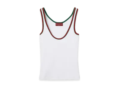 GUCCI Women's Ribbed Top "White"