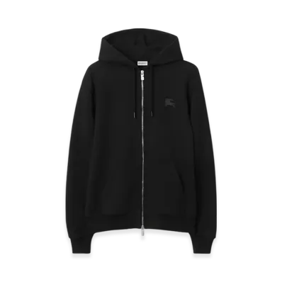 Burberry EKD Badge Cotton Zip Hoodie "Black"