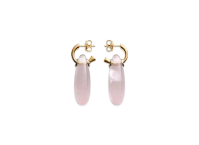 Bottega Veneta Ellipse Small Earrings "Pink Quartz"
