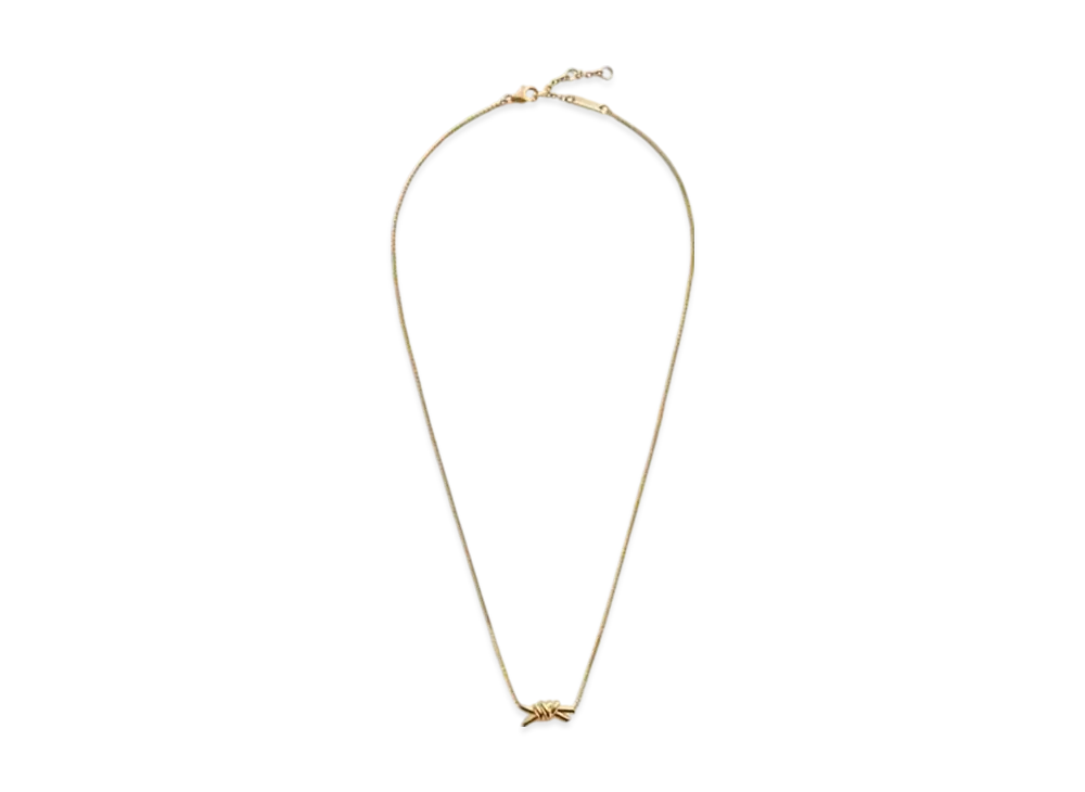 Bottega Veneta Knot Necklace "Yellow Gold"