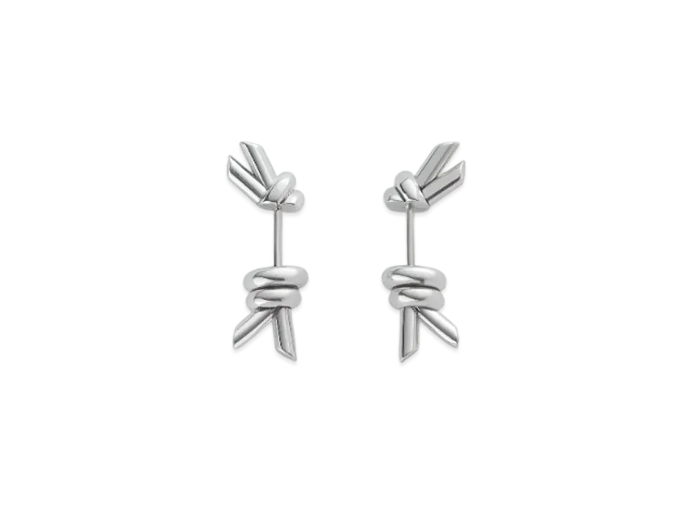 Bottega Veneta Knot Stud Earrings "Silver"