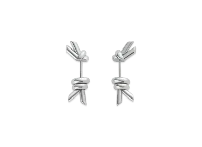 Bottega Veneta Knot Stud Earrings "Silver"