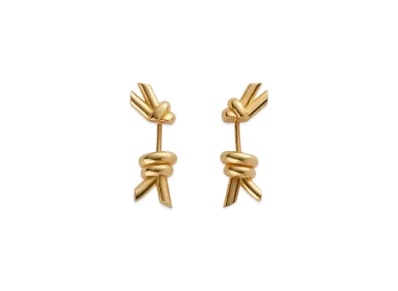 Bottega Veneta Knot Stud Earrings "Yellow Gold"