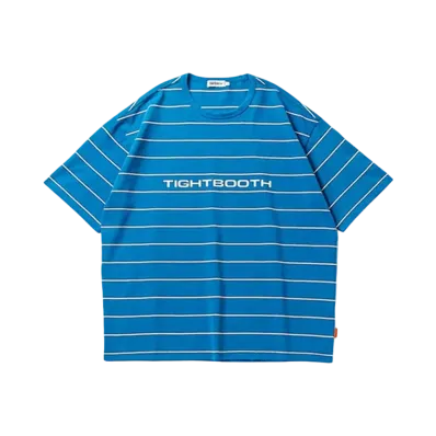 TIGHTBOOTH Logo Border T-Shirt "Blue"
