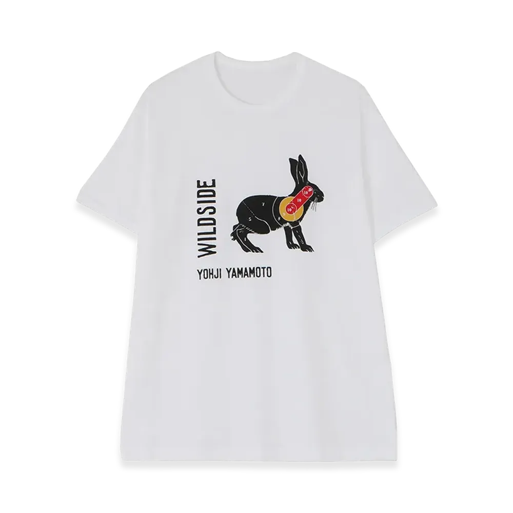 WILDSIDE YOHJI YAMAMOTO Rabbit Hunting T-shirt "White"