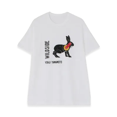 WILDSIDE YOHJI YAMAMOTO Rabbit Hunting T-shirt "White"