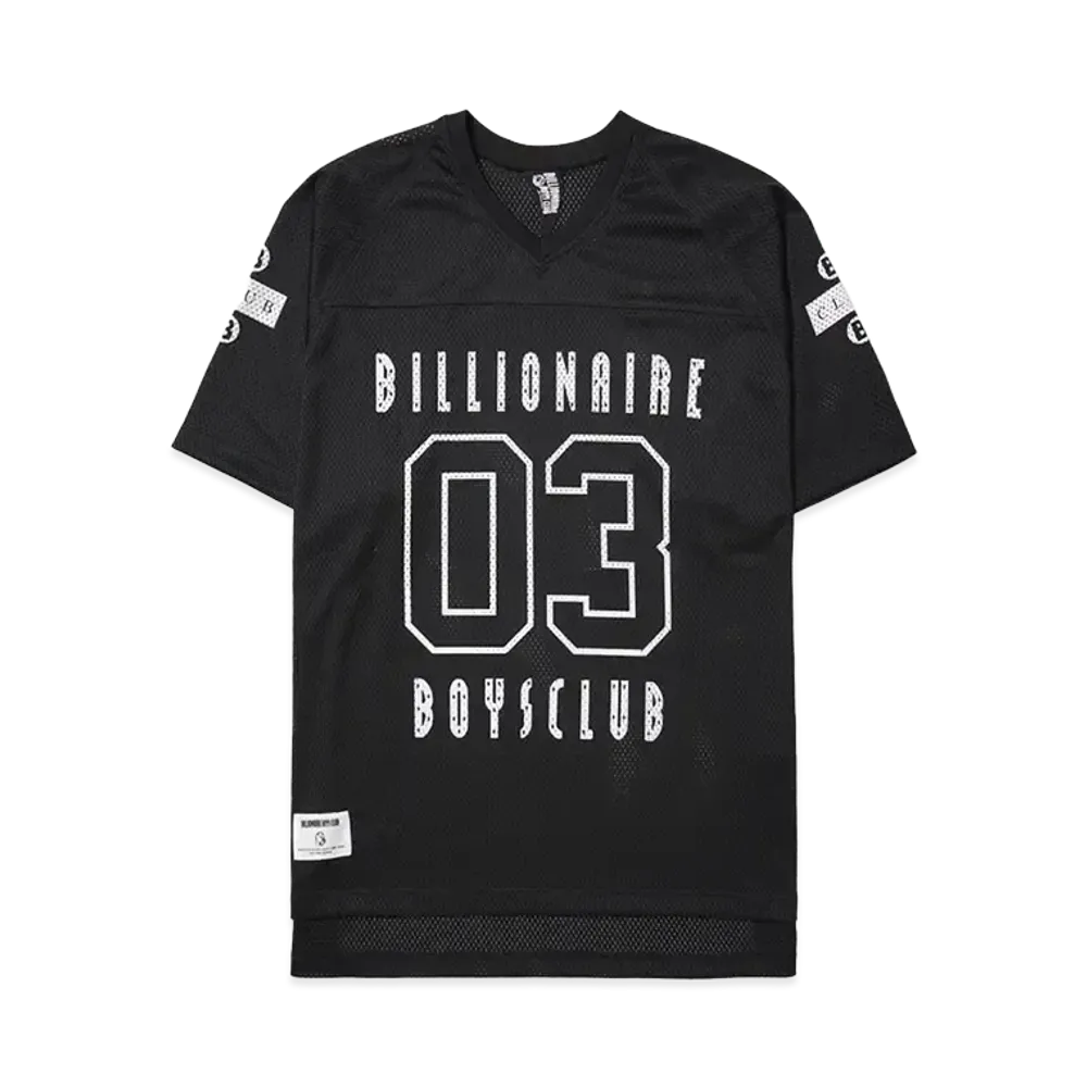 BILLIONAIRE BOYS CLUB MESH FOOTBALL T-SHIRT "BLACK"