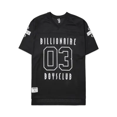 BILLIONAIRE BOYS CLUB MESH FOOTBALL T-SHIRT "BLACK"