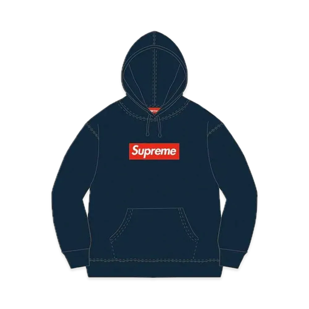 Supreme Box Logo Hooded Sweatshirt "Navy" (12FW)