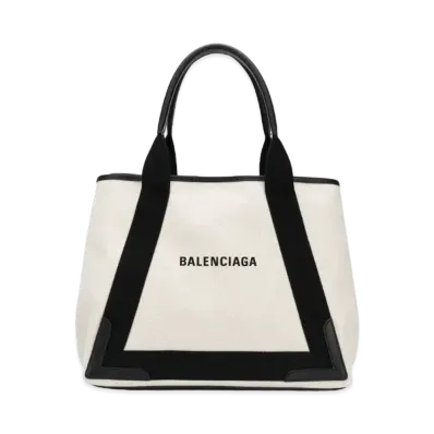 BALENCIAGA Navy Medium Cabas "Black"