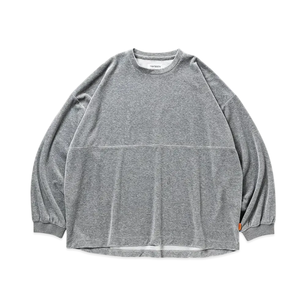 TIGHTBOOTH Velour Crew L/S Shirt "Heather Gray"