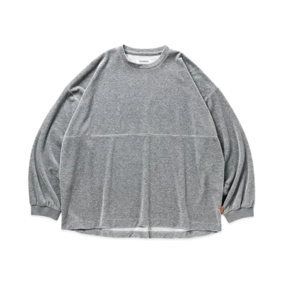 TIGHTBOOTH Velour Crew L/S Shirt "Heather Gray"