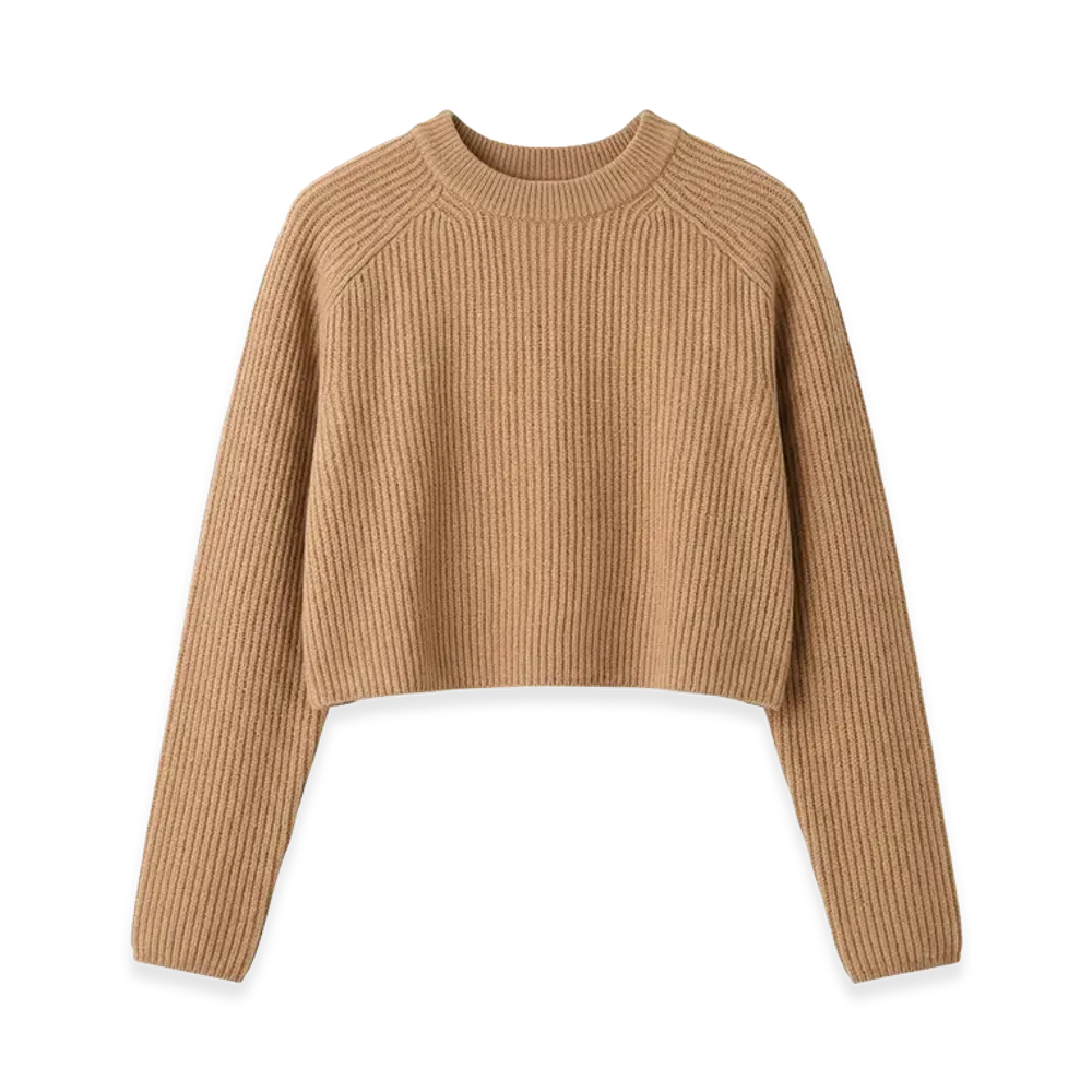Max Mara Women's Funale Ribbed Knit Sweater "Camel"