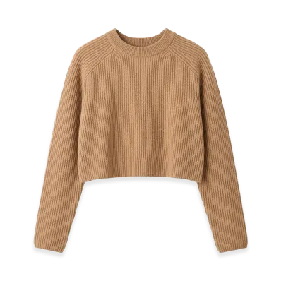 Max Mara Women's Funale Ribbed Knit Sweater "Camel"