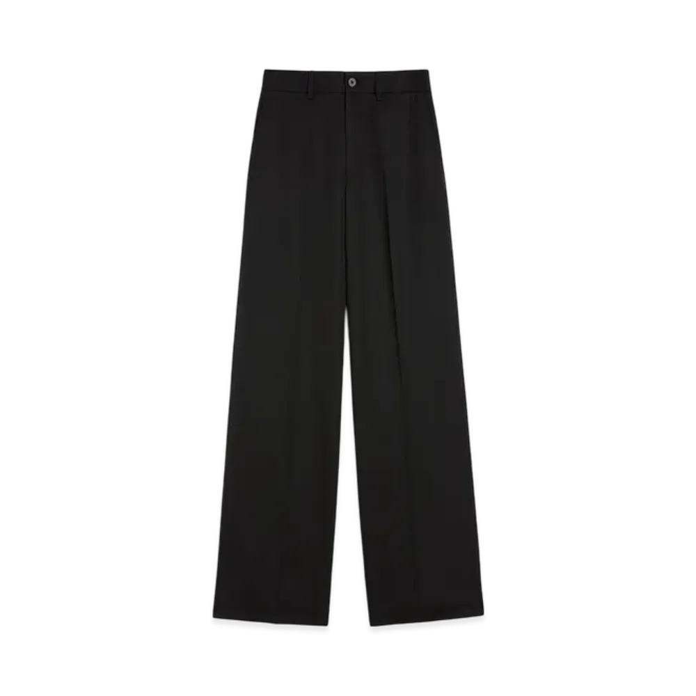 Jil Sander Lightweight Wool Gabardine Trousers "Black"
