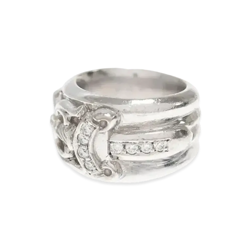Chrome Hearts 18K Dagger Pave Diamond Ring "White Gold"