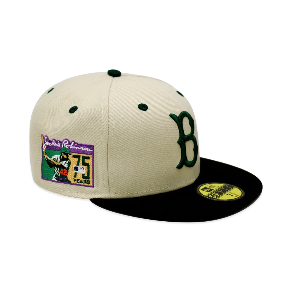 NEW ERA x THE CAP 59Fifty Heritage League Brooklyn Dodgers "Stone/Black"