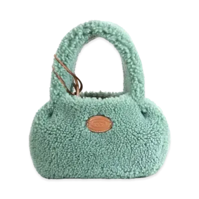 TOD'S Shirt Hobo Bag In Sheepskin Mini "Green"