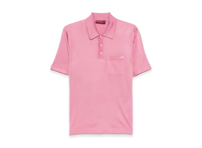 GUCCI Silk Polo Shirt "Pink"