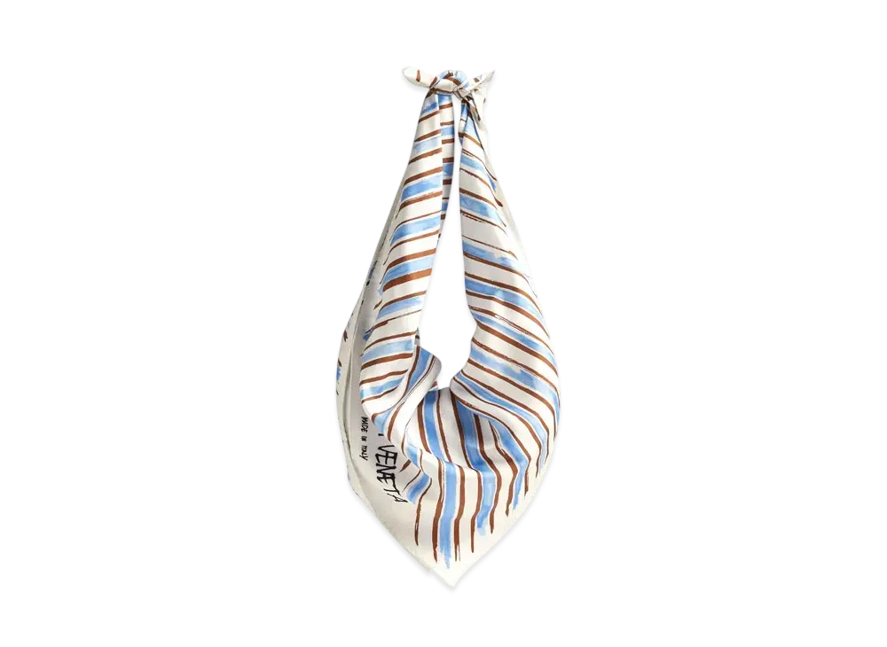 Bottega Veneta Foulard Top Handle "Admiral/Brown"