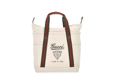 GUCCI Canvas Shopping Bag "White"