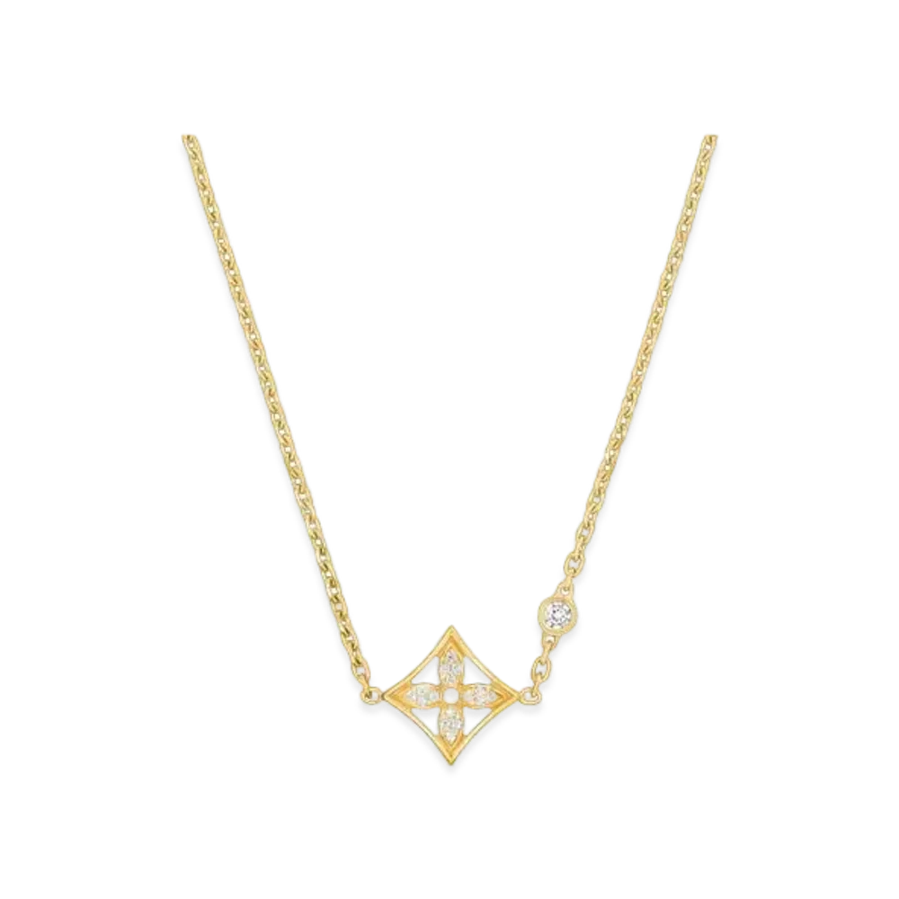 Louis Vuitton Idylle Blossom Pendant, Yellow Gold and Diamonds