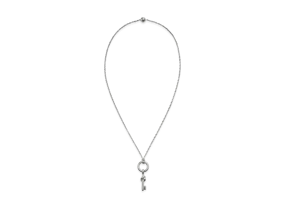 Bottega Veneta Key Knot Necklace "Silver"