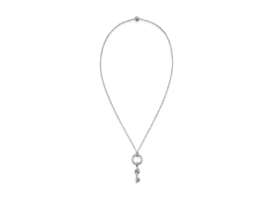 Bottega Veneta Key Knot Necklace "Silver"