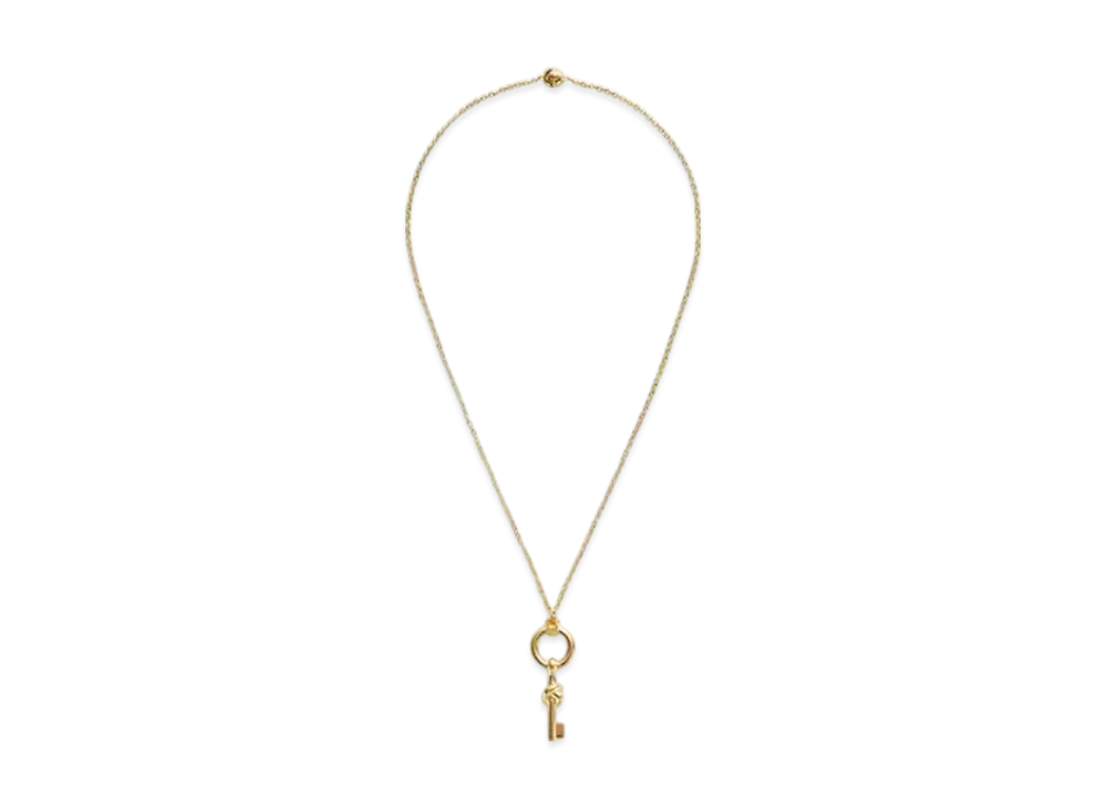Bottega Veneta Key Knot Necklace "Yellow Gold"