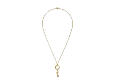Bottega Veneta Key Knot Necklace "Yellow Gold"