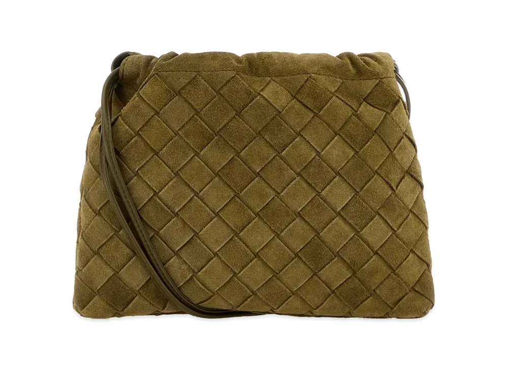 Bottega Veneta Women's Suede Crossbody Bag "Army Green"