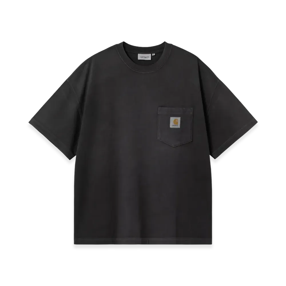 Carhartt WIP S/S Hudson Pocket T-Shirt "Black(Chalk Wash)"