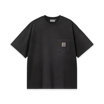 Carhartt WIP S/S Hudson Pocket T-Shirt "Black(Chalk Wash)"