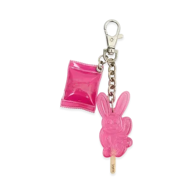 X-Girl Women's Bunny Ice Candy Key Charm "Pink"